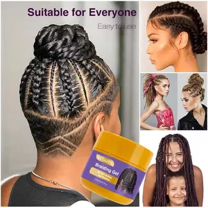 Strong Hold Braid Gel for Locks and Twists, 100g Non-Sticky Hair Wax with Medium Shine, Antistatic Formula with Glycerin Moisture