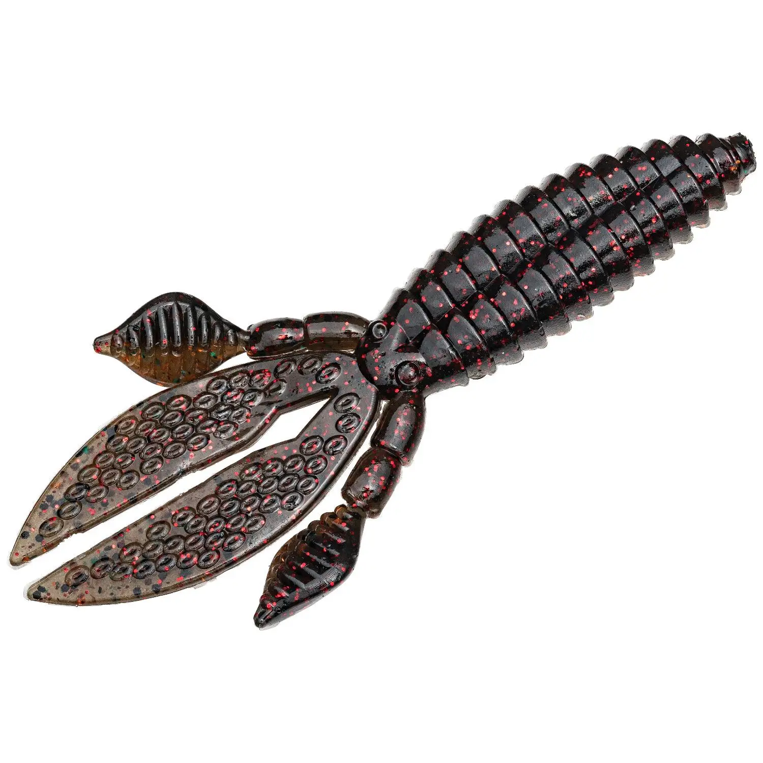 Beaver-Style Creature Bait, 4-Inch Soft Plastic Junebug Crawdaddy for Bass, Salty Coffee Scented Jig Trailer, 6-Pack Fishing Equipment, Exclusive Blend Of Ingredients, 4 In