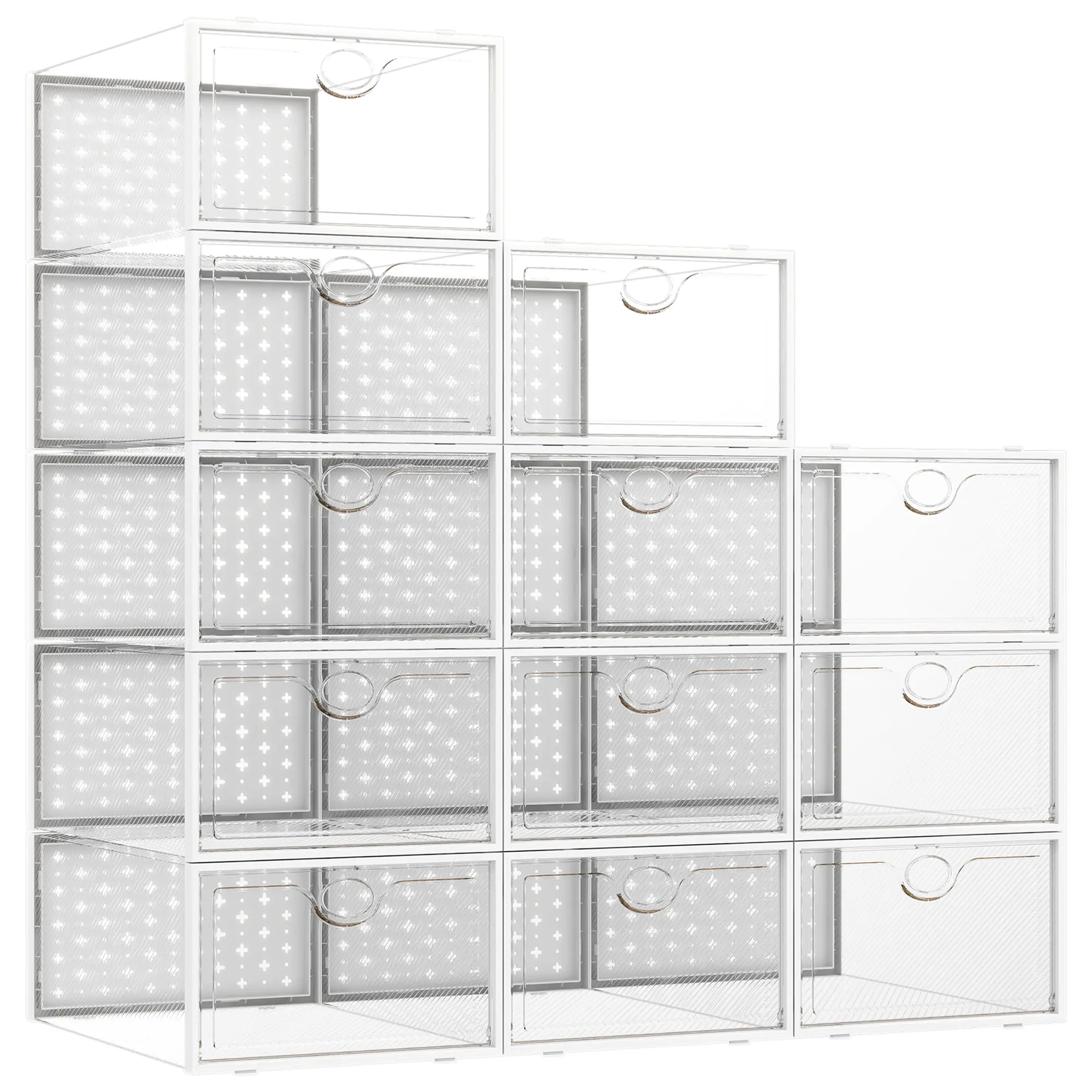 Pinkpum 12 Pack Shoe Storage Boxes
