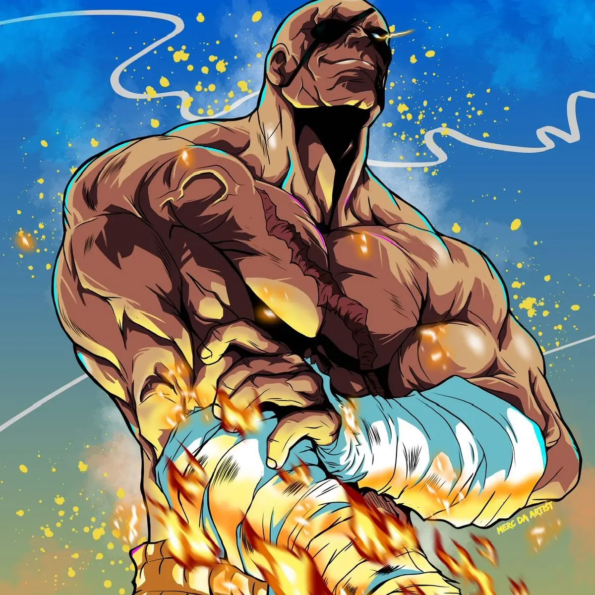 Sagat street fighter poster