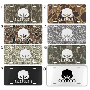 Cotton Camo License Plate – Hunting Style License Plate for Truck, Car Tag, Durable Camo Design, Outdoor Vehicle Accessory, Custom Hunting Theme, Perfect for Hunters & Outdoorsmen