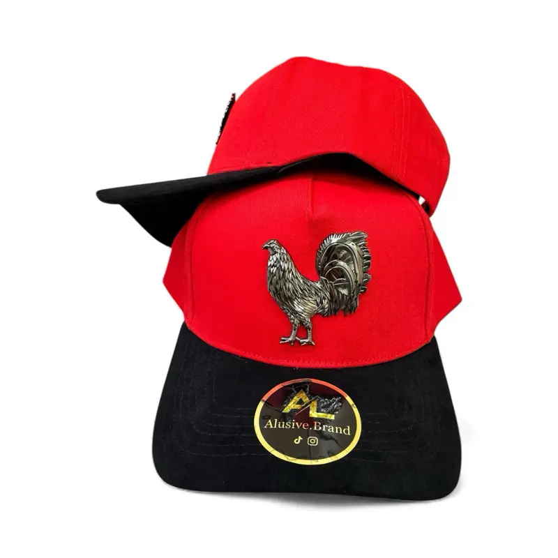 Alusive Brand Gallo Hat - Black Cap with Rooster Design by Alusive Brand