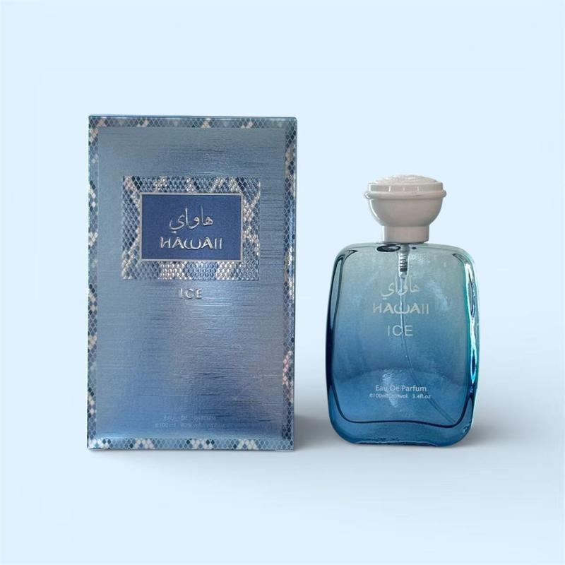 HAWAII ICE Eau De Parfum Spray 100ML(3.4 Oz) A cool, refreshing blend featuring top notes of frozen apple, bergamot, and lemon, with a base of moss, driftwood, amber, and musk