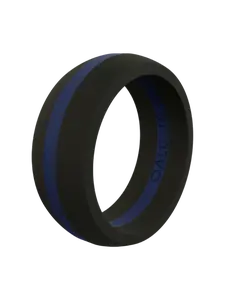 Men's Thin Blue Line Silicone Ring