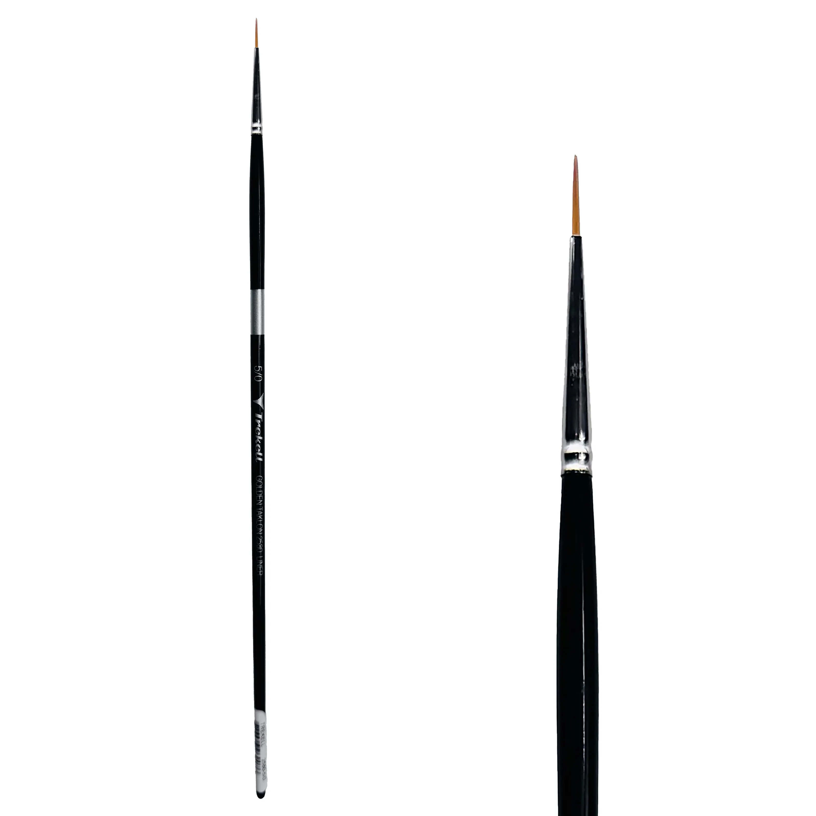 Trekell Golden Taklon Long Handle Artist Brush -  Size #5/0 Liner