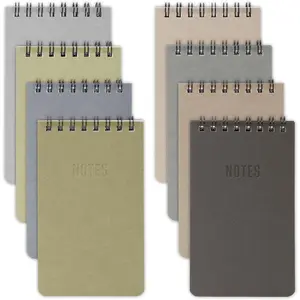 Aesthetic Pocket Notebooks Set Of 8 - Small 3x5 Spiral Notepads With Lined Pages For Women Or Men - The Perfect Little Mini Pads to Stay Organized and Boost Productivity at Work or School