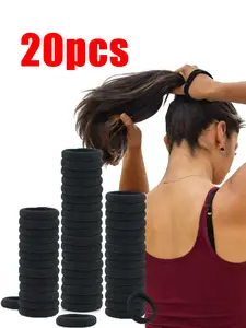 20/50/100pcs Large Elastic Hair Ties, Thick Seamless Hair Bands, Elastic Hair Accessory, Suitable for Women and Girls, Durable Casual Hair Accessories, Scrunchies