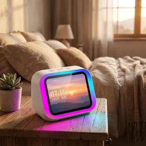 HD Touch Screen Bluetooth 5.4 Speaker, Hi-Fi Stereo, Electronic Photo Album with Voice Control