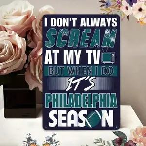 Philadelphia Eagles Distressed Tin Sign Vintage Garage Signs Metal Wall Decor for Man Cave, NFL Rustic Wall Art Game Day Gift, Home Bar Garage, Home Decor Gifts