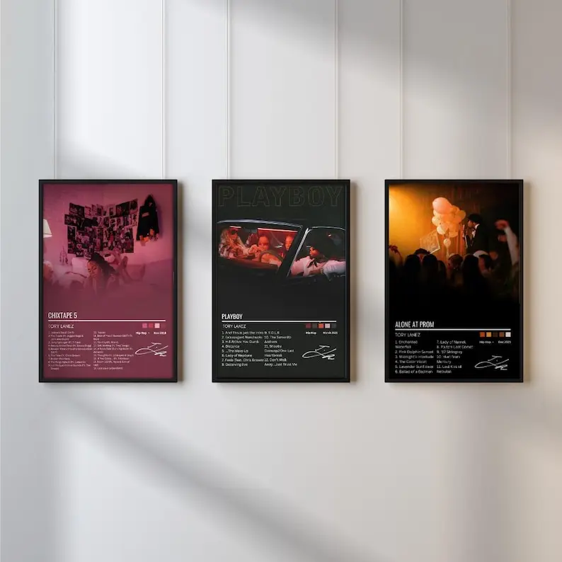 3-Set Tory Lanez Album Poster Unframed Bundle | | Hip-Hop Wall Art | Rap Album Poster Unframed | Aesthetic Music Decor | Album Music