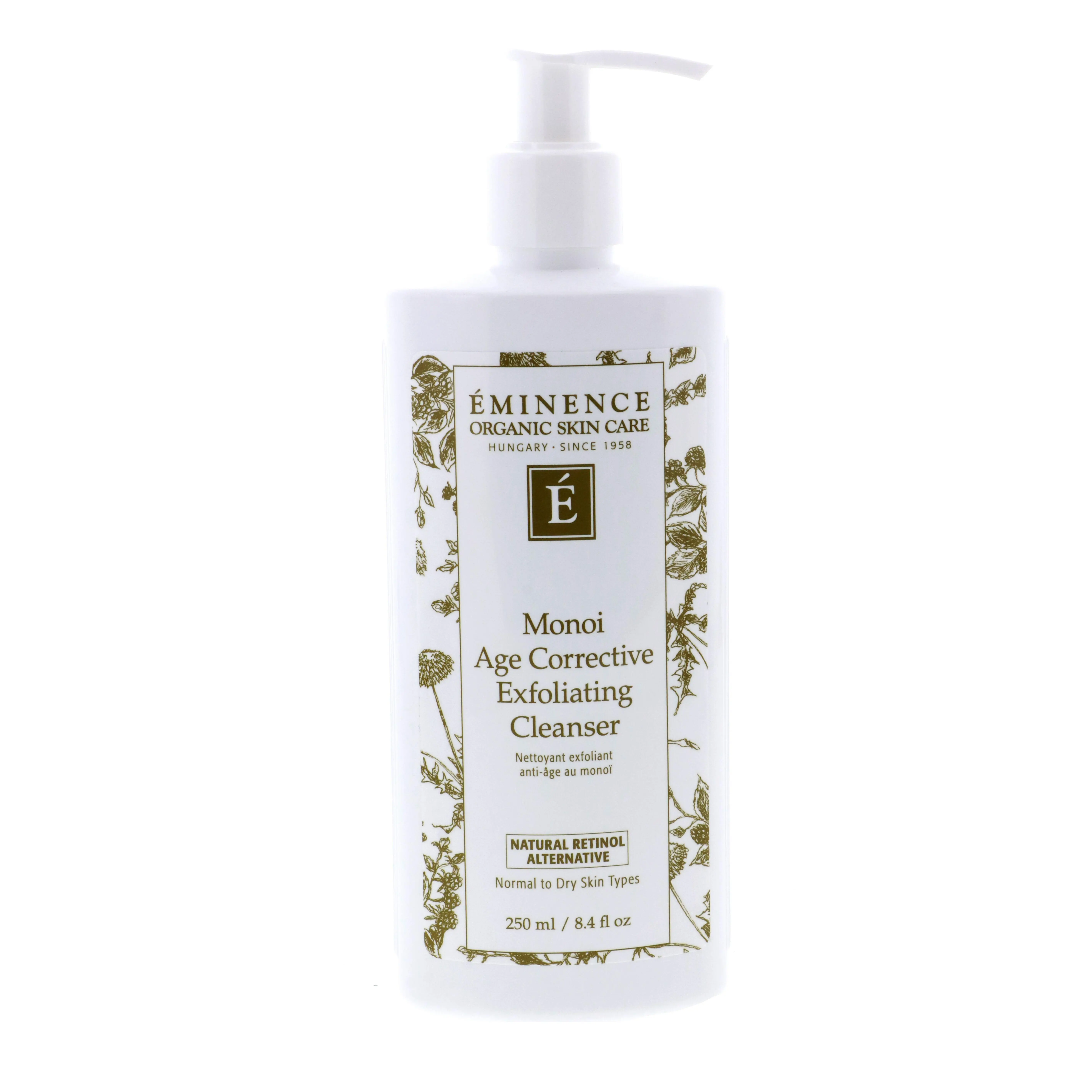 Eminence Monoi Age Corrective Retinol Exfoliating Cleanser - Anti-Aging Facial Wash for Dry Skin with Cleansing, Skin Repair, Smoothing Formula, 8.4 oz, Single Item