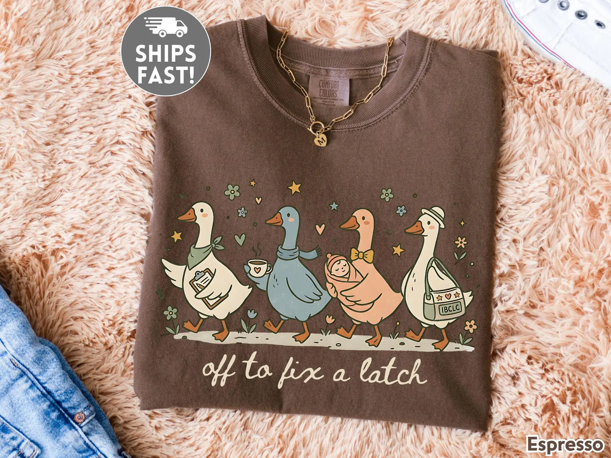 Comfort Colors Funny IBCLC Shirt, Personalized Lactation Consultant Goose Tee, Custom Breastfeeding Top Gift, Milk Expert Apparel, LC Nurse