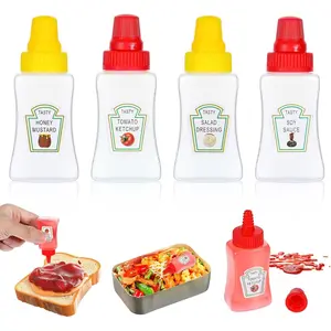 Portable Mini Picnic Ketchup Bottle, Kitchen Seasoning Bottle, Oil & Honey Sauce Container, Lunch Box Condiment Holder, Barbecue Sauce Dispenser, Storage Bottles