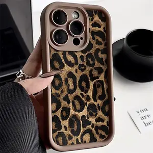 Chic Retro Leopard Graphic Phone Case Featuring A Thickened Soft Tpu Back And Raised Camera Step Design Blending Cloud-Like Comfort With Reliable Lens Protection For iPhone 17 16 15 14 13 12 11 X XS