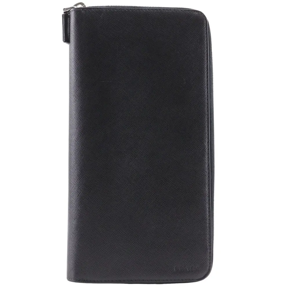Pre-owned PRADA Others Small Leather Goods Organizer Saffiano Long Wallet