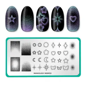 Retro Glow: Airwave Aura (MXM153) - Nail Stamping Plate