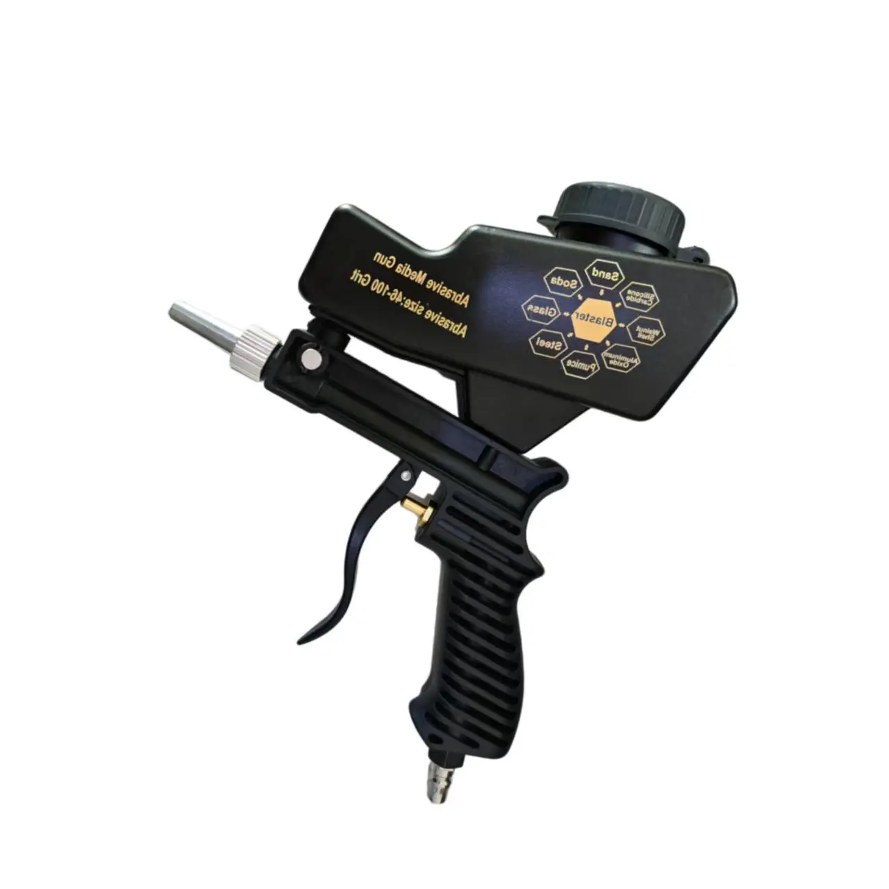 Portable Handheld Pneumatic Sandblasting Gun, Mini Gravity Feed Spray Tool for DIY and Crafts, Lightweight and Efficient Hardware Tool