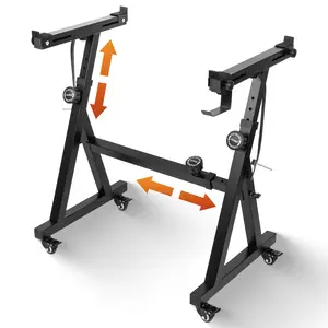 STRICH Z-Style Piano Keyboard Stand, Heavy Duty with Wheels & Pads – Adjustable, Portable, Fits 54, 61, 88-Key Electric Pianos, SKT-02S