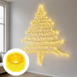 LED indoor string lights, fairy string lights, USB-powered ice strip light strings, IPX4, for festival decoration, Halloween, Christmas, New Year decoration, wedding parties, tree decoration lights, bedroom, living room wall, TV background decoration
