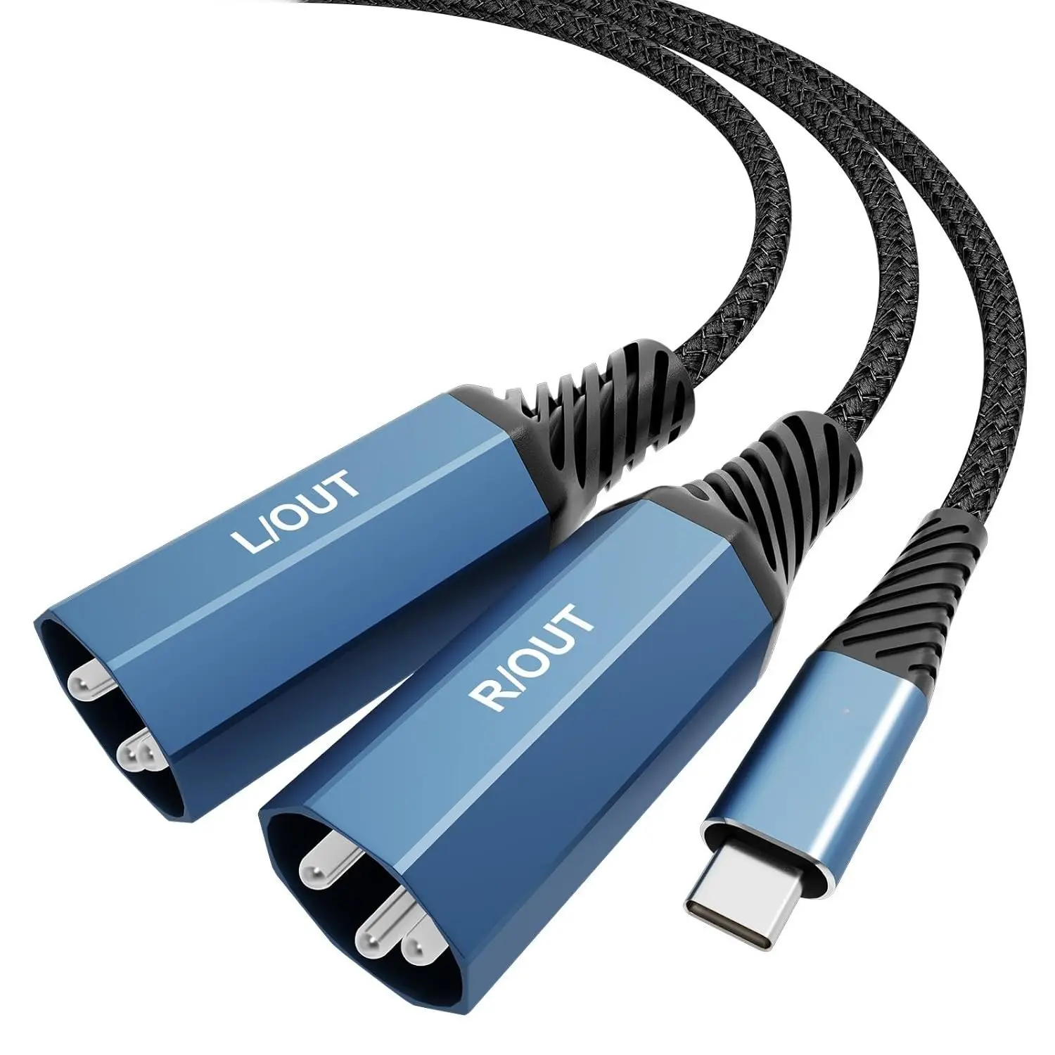 USB C to XLR -1m/3.3ft, Type C to Dual XLR Stereo Power Amplifier  for Connecting Mobile Phone USB C to  Speaker, Mixer Console