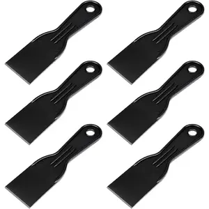 6 count Plastic Putty , 2 Inch Black Putty  Scraper Flexible Putty Scraper Wall Scraper Plastic  Scraper Tool for Repairing Spackling Patching Plastering and Painting