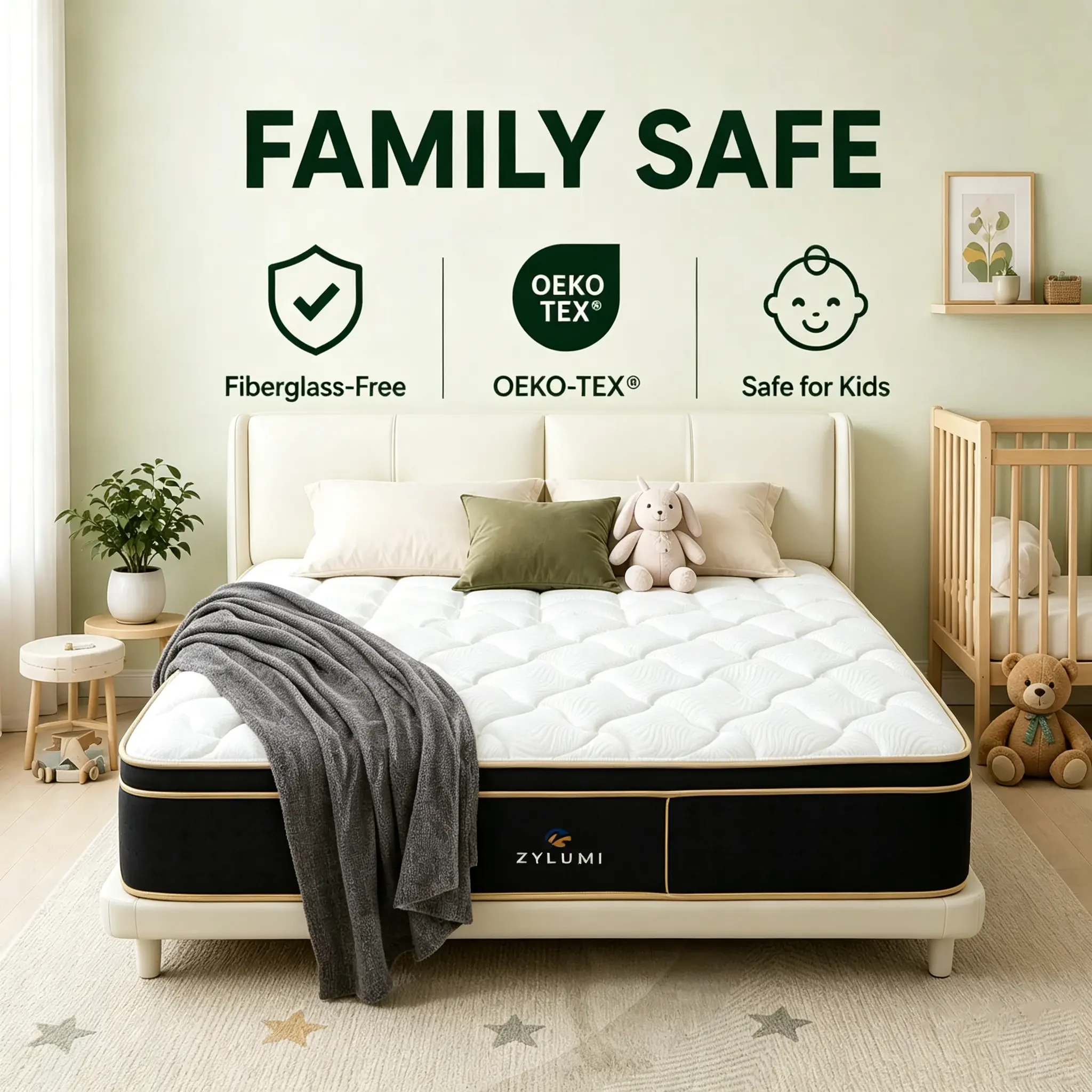 12/14 Inch,Queen, King, Memory Mattress with Independent Springs, Motion Isolation and Firm Edges, Medium Firm, Provides Pressure Relief, Breathable and Washable, Gel-Infused Memory Foam