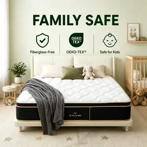 12/14 Inch,Queen, King, Memory Mattress with Independent Springs, Motion Isolation and Firm Edges, Medium Firm, Provides Pressure Relief, Breathable and Washable, Gel-Infused Memory Foam