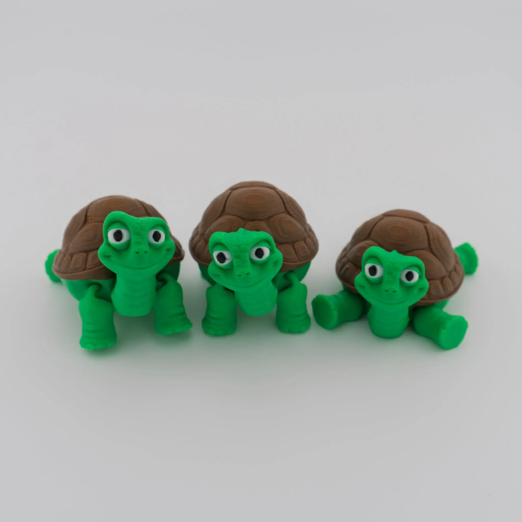 Articulated Flexi Tortoise Fidget Toy – 3D Printed Desk Companion – 2.5 Inch