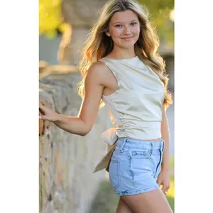 Satin Sleeveless Backless Top