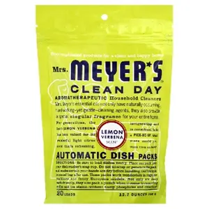 212 MAIN Mrs. Meyer's Clean Day BG15970 Lemon Dishwasher Soap Pods - 20 Packs, .7oz Household Pack, Dishwasher Cleaning, Oxygen Bleach