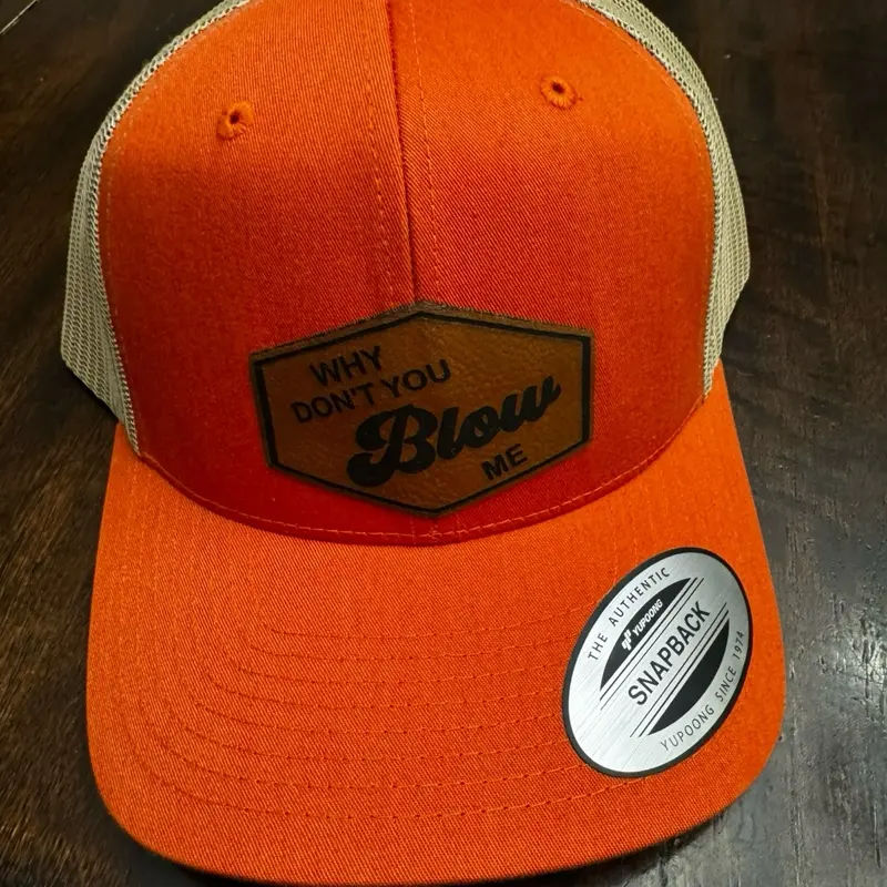 Blow Me Yupoong Orange/Coffee SnapBack Hat