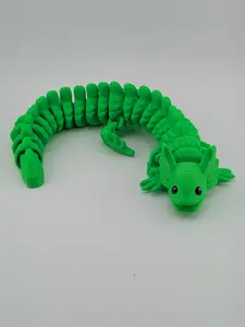 Flexi Axolotl – 10.5" Articulated Fidget Creature in Durable PLA Plastic for Sensory Play & Collector Display