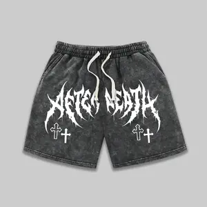 Men's Fashion Pure Cotton Sports Casual Shorts Trendy Street Y2k Floral Design American Lightning Cross Print Comfortable Breathable Fabric Surfing Basketball Shorts Suitable for All Seasons Great Gift for Boyfriend Son