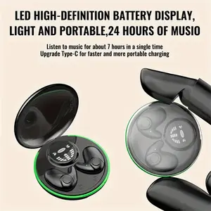 MSHUKCOE Invisible Sleep Wireless Earphone Bluetooth 5.3 Ipx5 Waterproof Lightweight Headphones for Sensitive Sleepers Painless Earbuds with Long Battery Life - Electronic