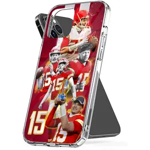 Phone Case Mahomes TPU Kansas Scratch Drop Waterproof Compatible with iPhone SE 7 8 X XR 11 12 13 14 15 16 Plus Mini Pro Max Samsung Galaxy Note S9 S10 S20 S21 Ultra Plus Smartphone Protective