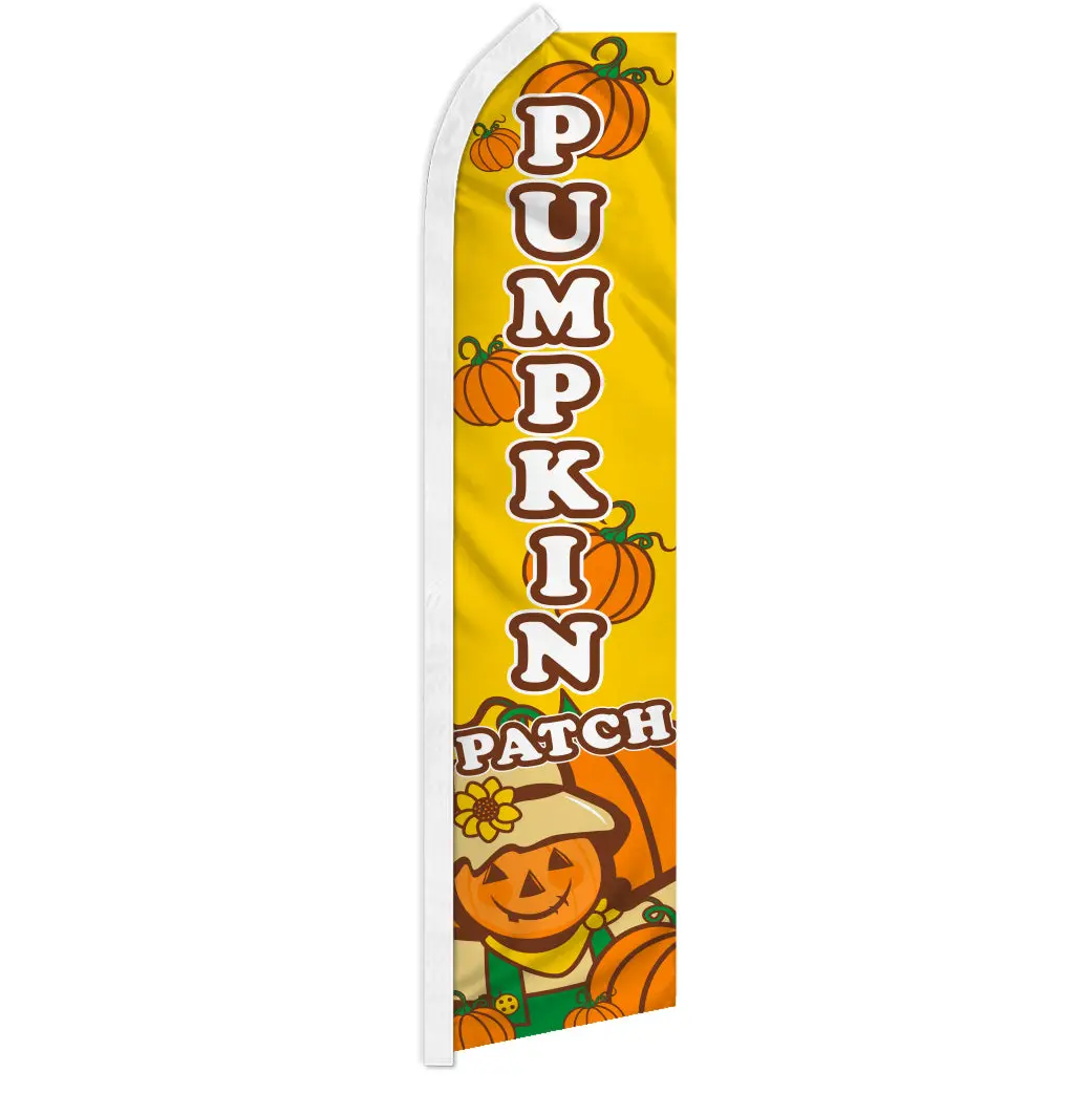 Halloween Pumpkin Patch Super Flag Banner, 11.5 ft x 2.5 ft Outdoor Bold Colors High-Visibility Durable Easy-Install Large Display Backdrop, Home & Festive Party Supplies