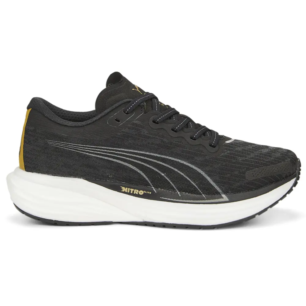 PUMA Womens Deviate Nitro 2 Wide Running Sneakers Shoes - Black