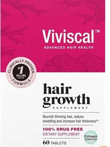 Viviscal Hair Growth Supplements For Women For Thicker, Fuller Hair, Nourishes Thinning & Loss, With Proprietary Collagen Complex, 60 Tablets, 1 Month Supply
