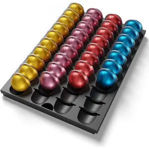 Coffee Pod Drawer Insert Compatible with Vertuo, 40 Capsules Holder Tray for Counter Drawer Office