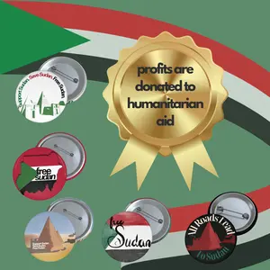 Free Sudan Map Pin | Sudan Awareness Badge Custom Pin Buttons