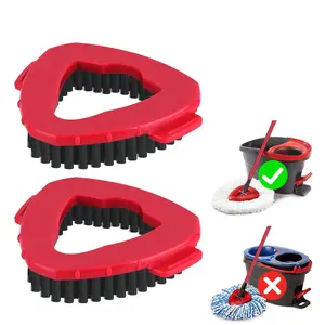 For O-Cedar EasyWring Heads Refill No Bucket High-Quality PP Plastic & Stiff Bristle Durable Long-Lasting Easy Install Triangular Design Safe for Various Surfaces