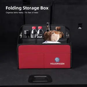 1Pcs Car Trunk Storage Box Large Capacity Tools Organizer Case Accessories For Volkswagen ID Golf Touareg Passat CC Polo Arteon Jetta Atlas Variant Taos Amarok Tiguan up! Nivus Taigo Caddy Sharan Beetle Touran Scirocco GTI Transporter Caravelle Crafter