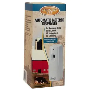 Country Vet Automatic Metered Dispenser For Flying Insect Control, Air Freshening & Air Sanitizing
