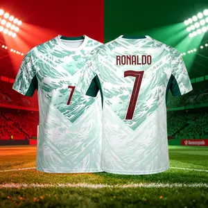 2026 Portugal Home And Away Red Green Black 7# Cristiano Ronaldo Short And Long Sleeve Soccer Jersey Fans Version