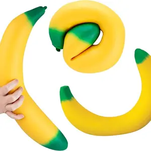 Sunny Days Squeezy, Squishy, Stretchy Banana Toy for Stress Relief, Kids and Adults Fidget Toy