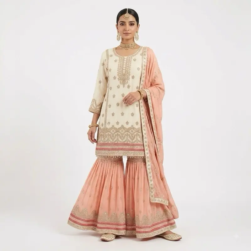 Indian Heavy Stone Work Punjabi Party Wear Outfit Womenswear Formal Dress Workwear