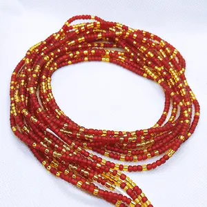 Sikassa Gold Theme Waistbeads, Belly Chain 50 inches waistbeads Female Daily
