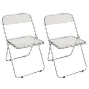 Luxury Modern Folding Chairs, Indoor Clear Folding Chair, lightweight folding chair with Metal Frame