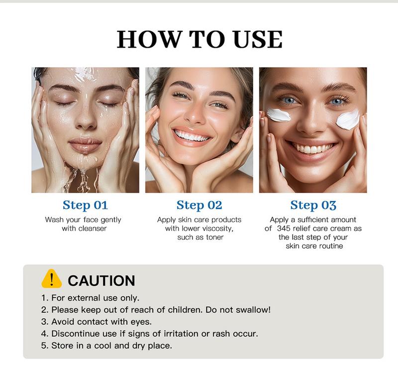 Lakerain 345 Relief Cream Daily Face Moisturizer with Niacinamide & Panthenol for Blemish Relief & Comfort Hydration 50ml