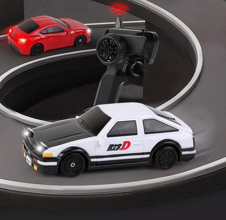 PlayGenie 1/64 RC Drift Car JDM Toyota AE86, GT86 & Supra MK4 Officially Licensed, Mini Drift Car with Detachable Body, LED Lights, Dual-Speed Mode, USB Rechargeable – Perfect Gift for Kids & Collectors